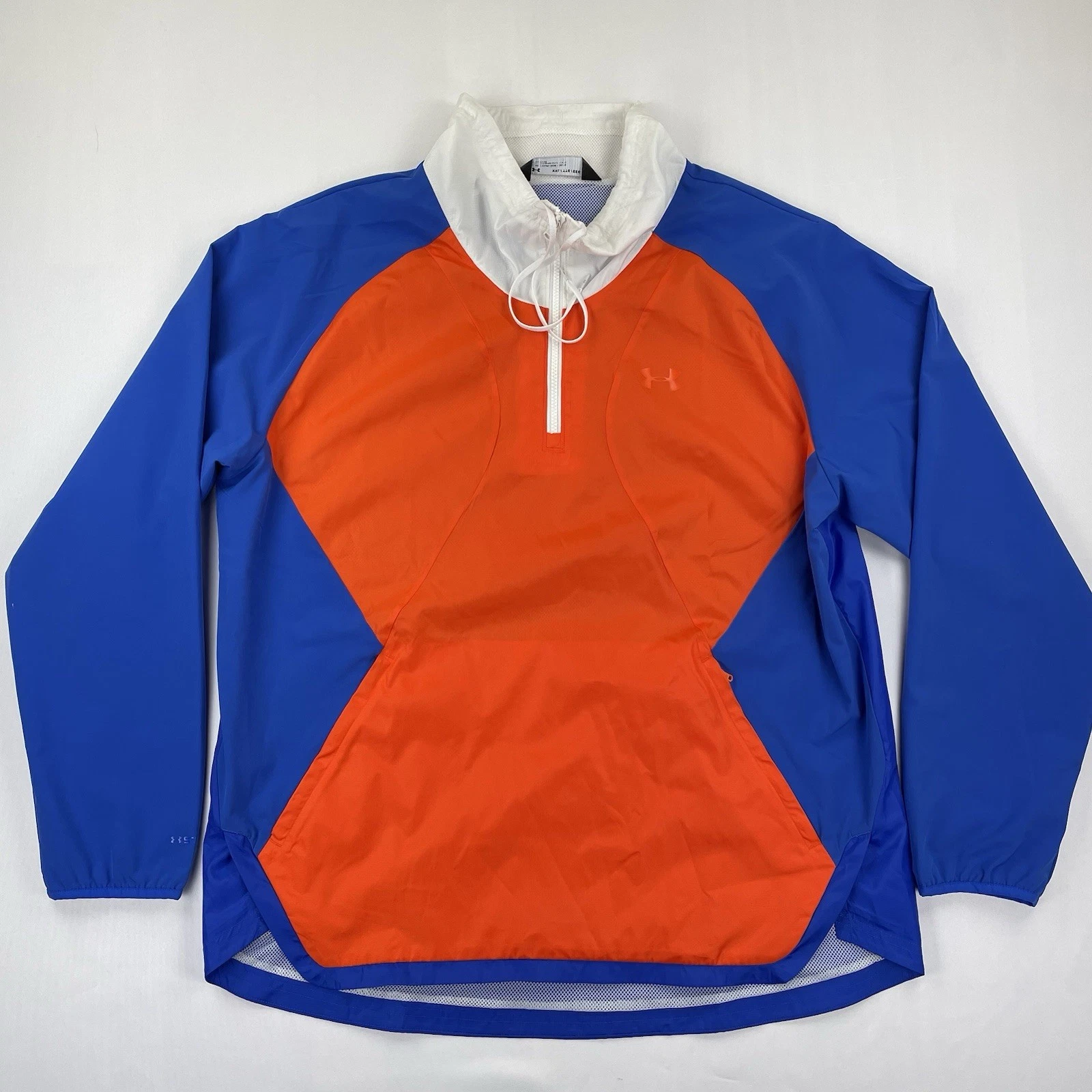 Under Armour Storm Jacket Mens XXL Windbreaker Rain Mesh Lined Retro Blue Orange