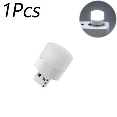 1/10Pcs Mini USB Night Light Warm White Eye Protection Book Reading Light USB