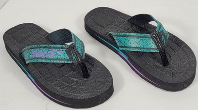 Vintage 1980s Blue 'BOLT' Flipflops, Sandals. Beachwear/Casual - Original 80's 