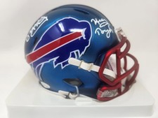 Jim Kelly Tough Signed Buffalo Bills Blaze Mini Helmet JSA COA BUF