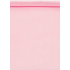 1000 Pack 3x5 Inch 2 Mil Pink Anti-Static Zipper Reclosable Poly Bags