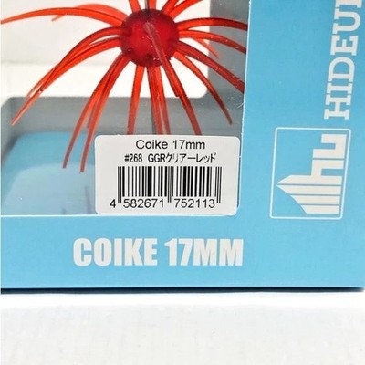 COIKE FULLCAST #268 GGRクリアーレッド 4個セット Japan Limited Color HIDEUP COIKE 17mm #268 GGR CLEAR RED Set of 3