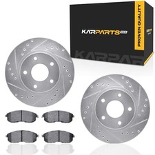 For Nissan Maxima 1999-2001 Rotor Set Front Silver Drilled And Slotted