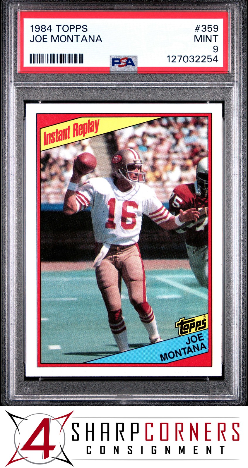 1984 TOPPS #359 JOE MONTANA 49ERS HOF PSA 9