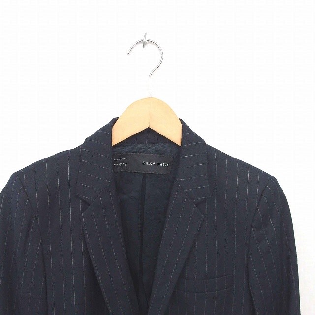 ZARA BASIC Jacket Outer Tailored Striped Fully Li… - image 4