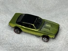 Hot Wheels REDLINE '68 Custom Camaro - Antifreeze w/Blk Top Very Nice USA