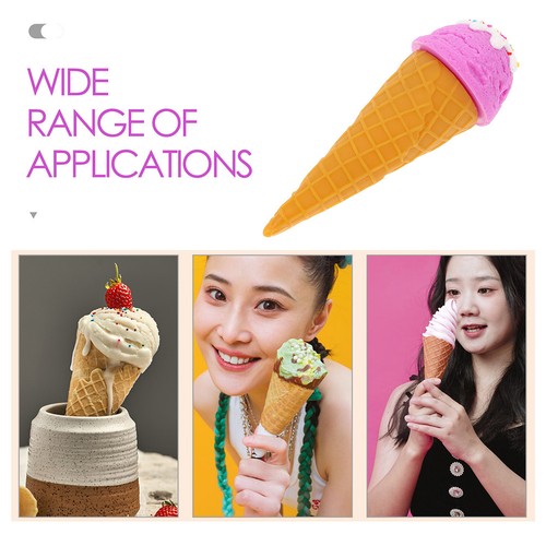 2Pcs PVC Ice Cream Display Props Assorted Color for Ice Cream Shop Window Decor - Afbeelding 2 van 12
