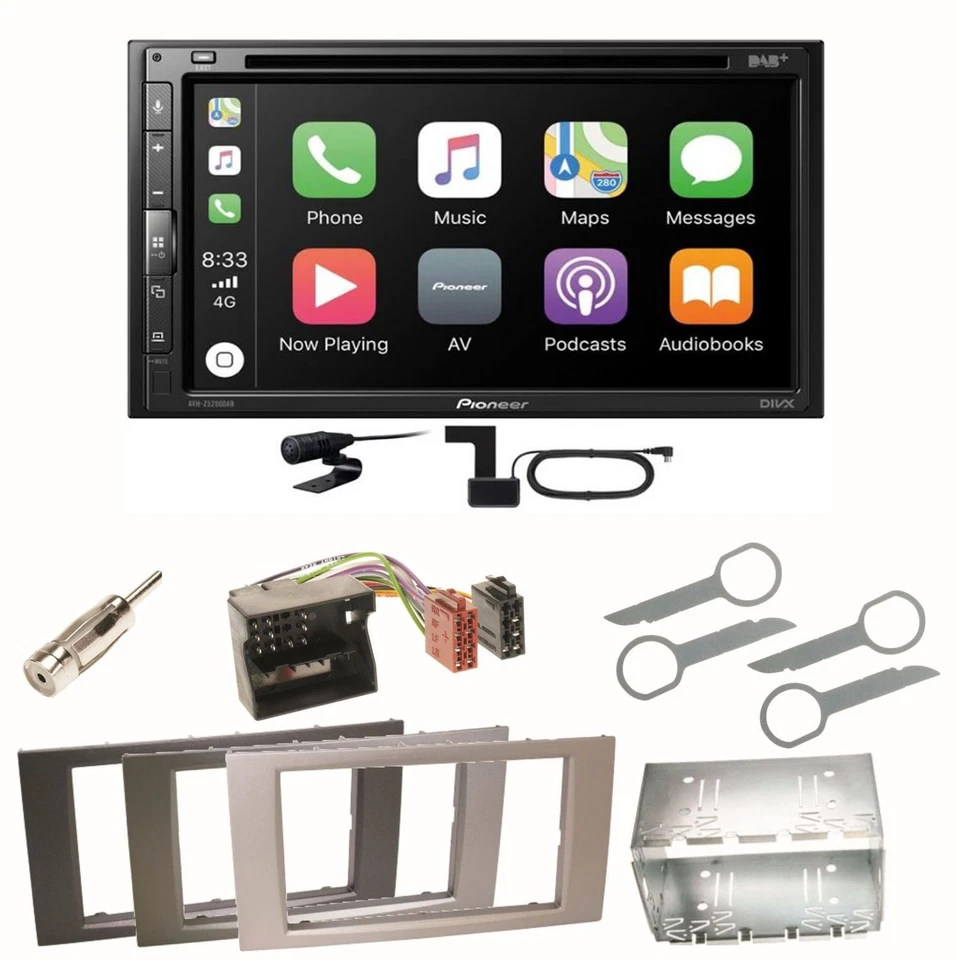 Pioneer AVH-Z5200DAB Android Auto Einbauset für Ford Focus C-Max Fiesta Transit - Bild 1 von 1