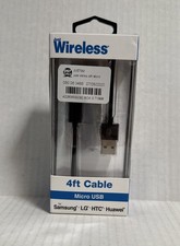 Just Wireless 4 Ft Cable Charge Sync For Samsung Micro/USB USB/C