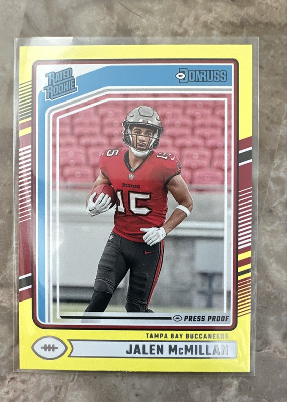 2024 Panini Donruss - Rated Rookie Jalen McMillan #388 Press Proof Yellow (RC)