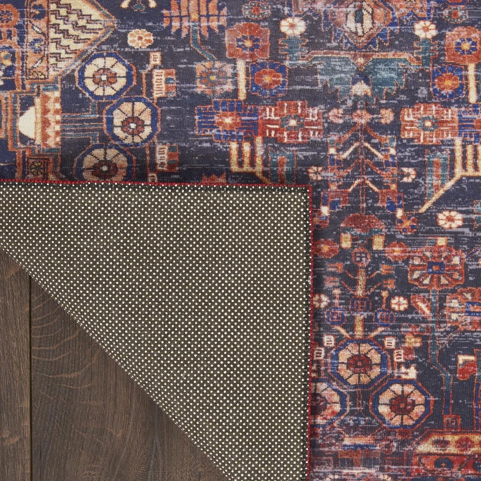 Alfombra Home Fulton Moderna Roja 1'10" x 5' Área, Fácil - Limpieza, No se desprende, Be... Foto 3 de 4