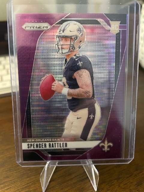 2024 Panini Prizm - Rookies Spencer Rattler #388 Purple Pulsar Prizm (RC)