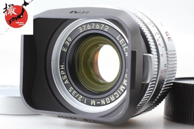 Silver 【MINT w/ Hood】 Leica Summicron M 35mm f/2 ASPH E39 Lens 11674 From Japan