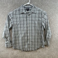 Croft & Barrow Mens Button Up Size XL Gray Mu...