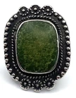 Vintage Native American Navajo  Sterling Silver Turquoise Flowers Ring Size 5.5