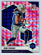 2021 Mosaic Football - Simi Fehoko - CAMO PINK - Dallas Cowboys - RC - #341
