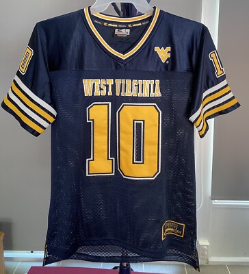 Otrain Wvu Grey Football Jersey West Virginia WV Mountaineers