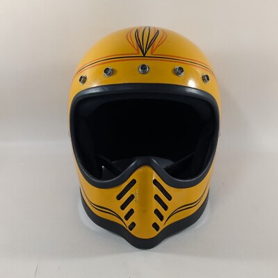 Bell Moto Star III 1975 Blizzard Yellow Motorcycle Motorcross Helmet 7.75 - 62 | eBay Bell Moto Star III 1975 Blizzard Yellow Motorcycle Motorcross Helmet 7.75 - 62 | eBay