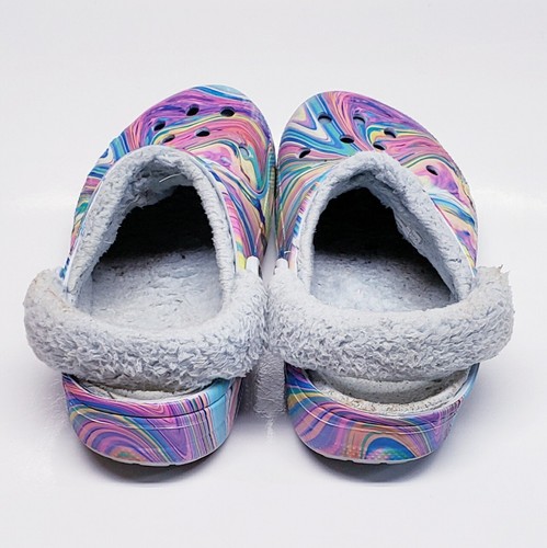 Crocs Clogs Unisex Baya Fuzzy Lined TieDye Pastell Swirl Spacecore Damen 9/Herren 7 - Bild 4 von 10