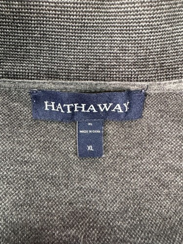 Hathaway Mens Full Zip Sweater XL Gray %90 Cotton Blend - Picture 5 of 7