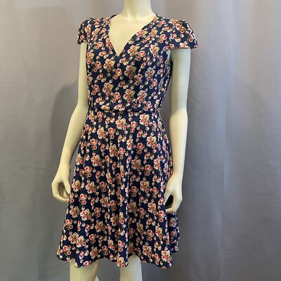 Betsey Johnson Dress Floral Zip Back Fit N Flare V Neck Sz 6 | eBay Betsey Johnson Dress Floral Zip Back Fit N Flare V Neck Sz 6 | eBay