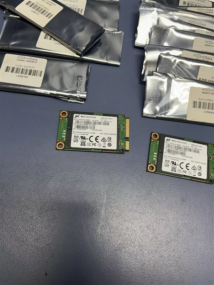 Lot of 28 used Samsung, Micron, Lite-on 128Gb mSATA MZ-MPD2560/0H1 SSD - Image 2 of 2