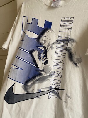 Vintage 1990s Nike - There Is No Finish Line T-Shirt Size M | eBay