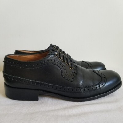 John Fluevog Black Wingtip Oxford Brogue Shoes John Fluevog mens 10 M Black leather Wingtip Oxford Brogue  main image 3
