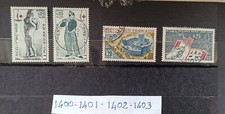 lot timbres france oblitérés 1963  n° 1400 1401 1402 1403