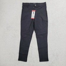 NEW Mario Serrani Women's M Italy Black Textured Pull-On Pants