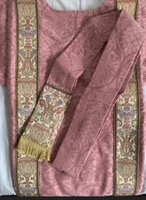 Rose Damask deacons Dalmatic Messgewand  Chasuble Vestment Kasel