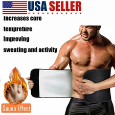 Men's Waist Trainer Training Thermo Girdle Sweat Sauna Belt Body Shaper Sports