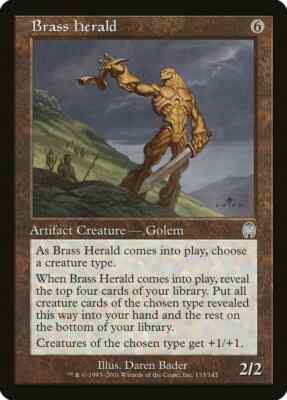 BRASS HERALD X 4 E/X+ APOCALYPSE MAGIC THE GATHERING