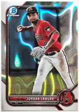 Jordan Lawlar 2022 Bowman Chrome #BCP-141 Silver Lava Refractor SP# 394/399