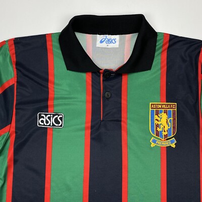Vintage Aston Villa 1993 1995 Asics Away Football Shirt Soccer