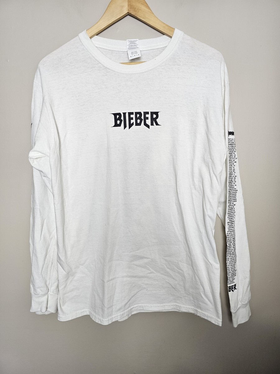 Gildan Heavy Cotton Justin Bieber Purpose Tour Long Sleeve Tshirt 