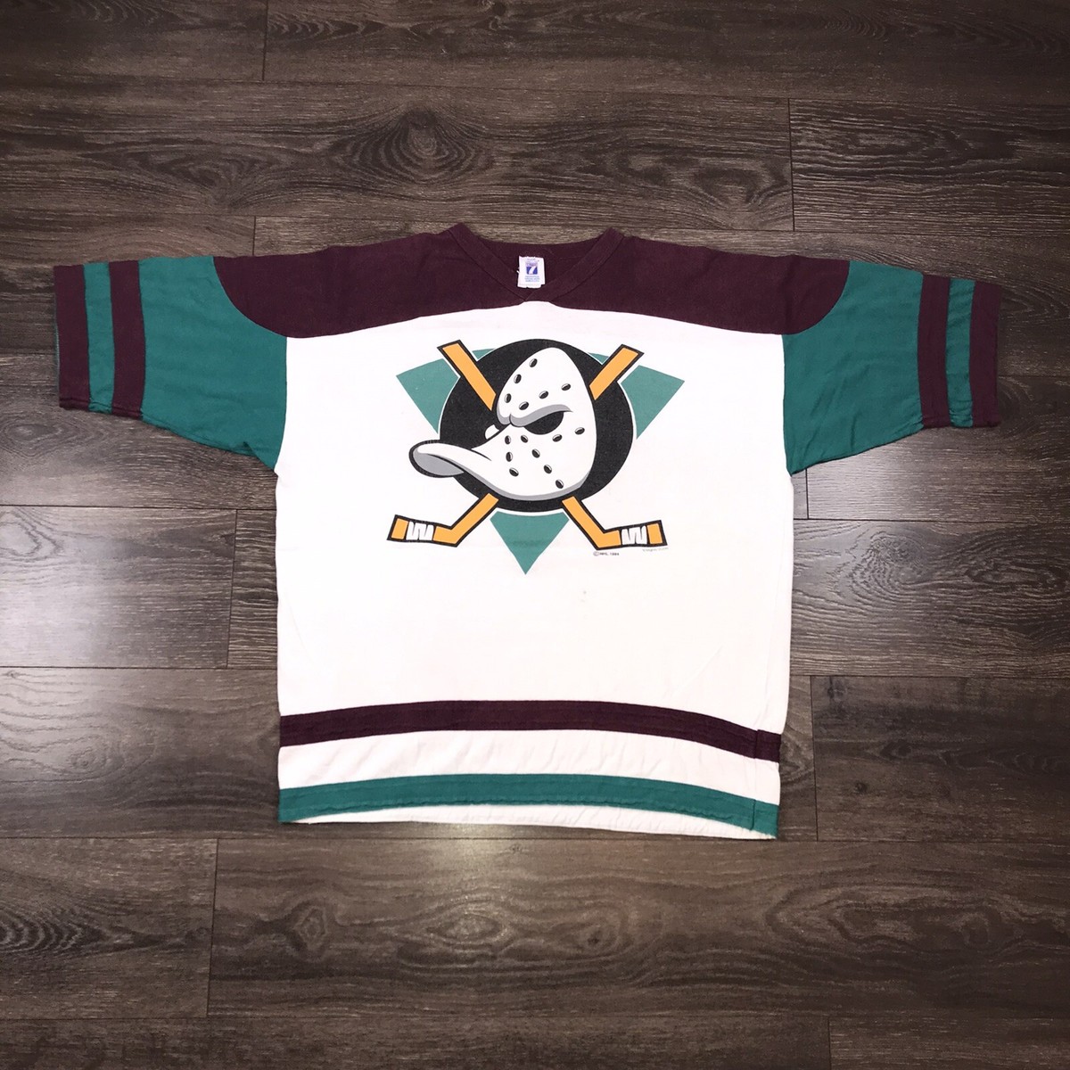 Logo 7 NHL The Mighty Ducks Of Anaheim Men's Vintage 90's