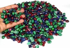 Natural Mix Emerald, Ruby Sapphire 5000 Ct/1 Kg Loose Gemstone Wholesale Lot