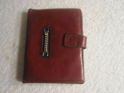 Princess Gardner Vtg Cowhide Biford Magneta Leather Female Wallet