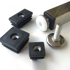 Adjustable Table Legs Furniture Levelling Feet/Square Tube Insert End Caps /Nuts