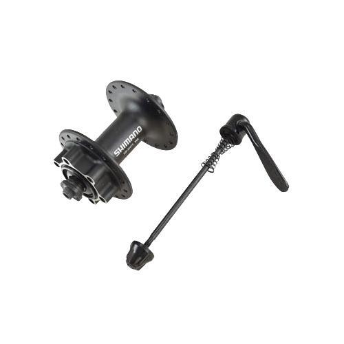 Moyeu VTT avant Shimano M475 noir à 32 trous et fixation de disque à 6 trous