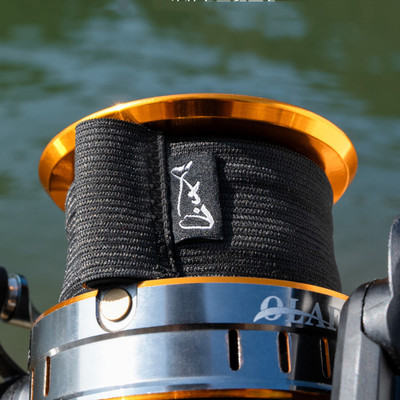 Schwarz Fisch-Tackle-Werkzeug Flexibel Spinning Reel Spool Gürtel