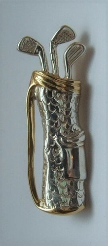 Spilla mazza da golf in argento sterling gioielli da golf - Foto 7 di 9
