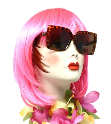 Tortoise Shell Sunglasses Tinted Lens Bold Square Fashion  display picture 2
