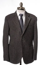 NWT BOGLIOLI Brown Blue Wool K Jacket Woven Tweed Sport Coat 40 R (EU 50) Fit 38