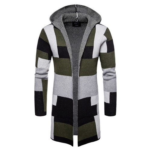 Men Long Swester Trench Coat Outwear 