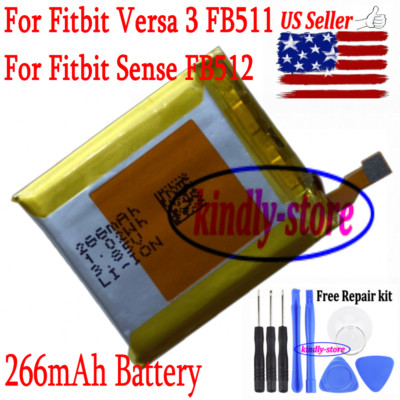 USPS For Fitbit Versa 3 FB511 & For Fitbit Sense FB512 Original 260mAh Battery