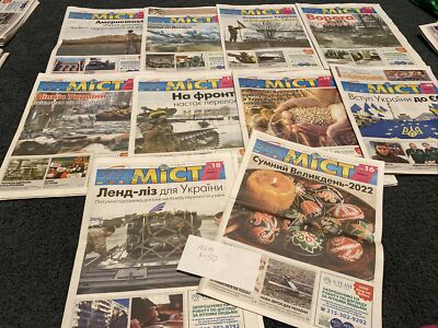 War in Ukraine, Lot Of 10 Ukrainian Newspapers, ( Mict) March - May 2022 New
