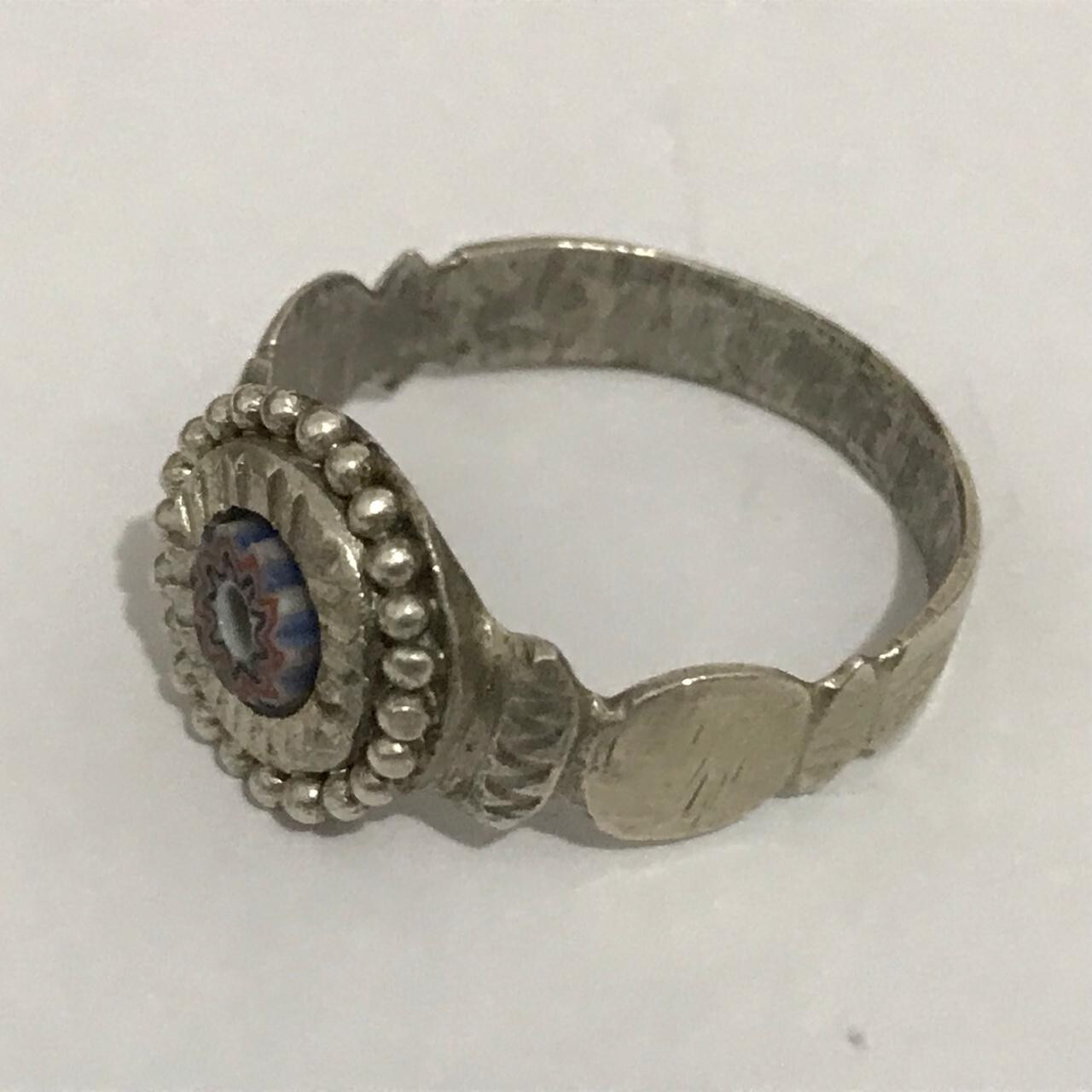 Men's Ring Minimalist Vintage Old Sterling Silver 800… - Gem