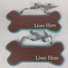 Pet Dog Name Signs Wooden Hanging Plaques Personalize